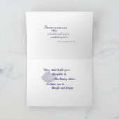 Verlies van Dochter, Bloem Christelijke Sympathie Kaart (Binnen)