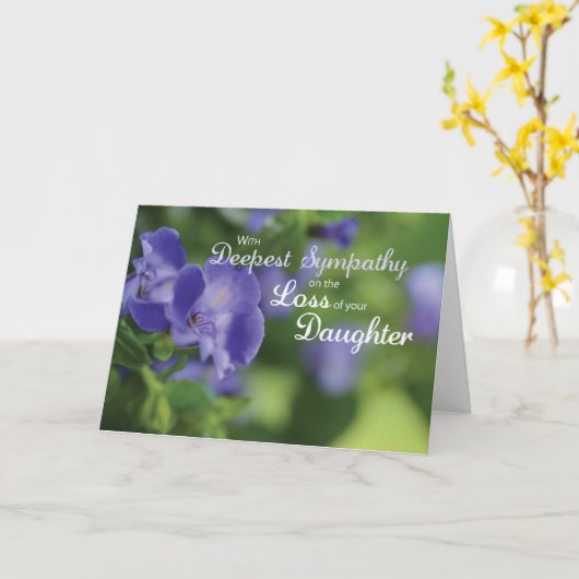 Verlies van Dochter, Bloem Christelijke Sympathie Kaart (Gele Bloem)