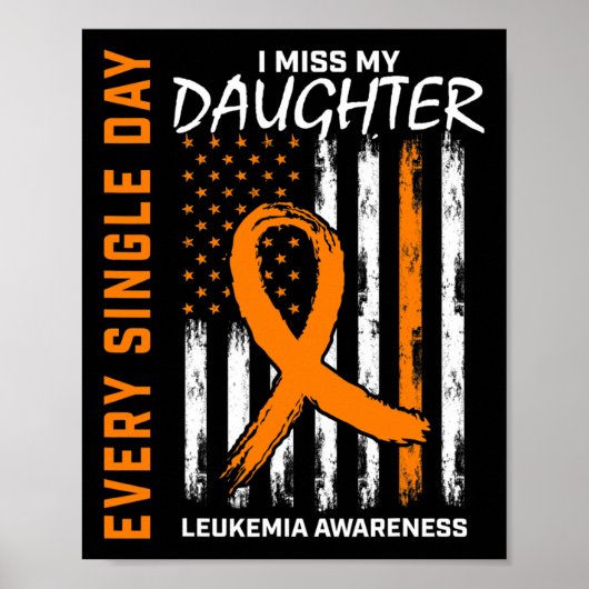 Verlies van dochter leukemie bewustzijn Amerikaans Poster (Voorkant)