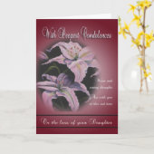 Verlies van dochter - met diepste medeleven kaart (Gele Bloem)