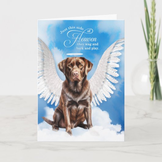 Verlies van Dog Chocolate Lab Retriever Pet Sympat Kaart (Voorkant)