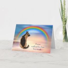Verlies van Duitse Herder Hond Regenboog Sympathie Feestdagen Kaart