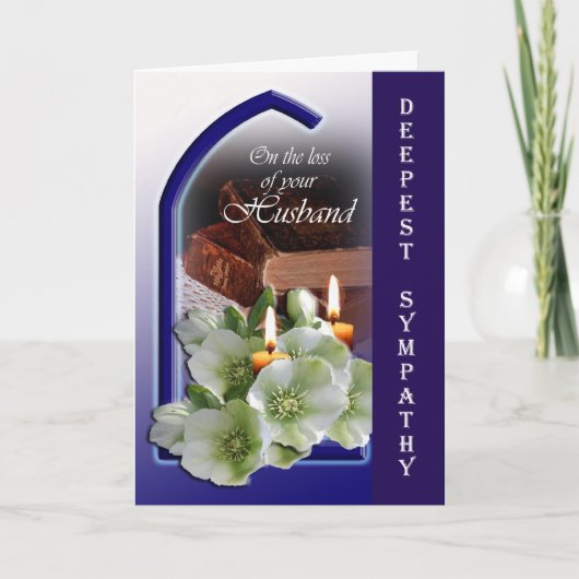 Verlies van echtgenoot - Condoleances voor uw verl Kaart (Voorkant)