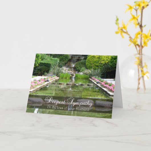 Verlies van echtgenoot - Condoleances voor uw verl Kaart (Gele Bloem)