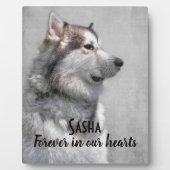Verlies van een Alaskan Malamute huisdier Fotoplaat (Voorkant)