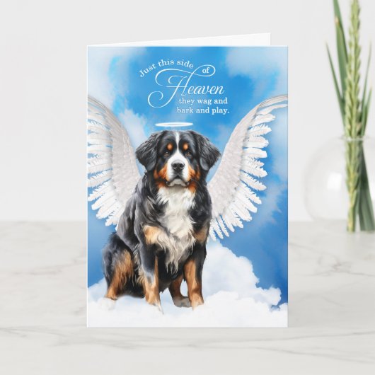 Verlies van een Berner Sennenhond Angel Pet Sympat Kaart (Voorkant)