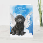 Verlies van een Black Labradoodle Dog Pet Sympathy Kaart (Voorkant)