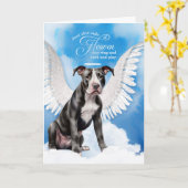 Verlies van een Black Staffordshire Dog Pet Sympat Kaart (Gele Bloem)