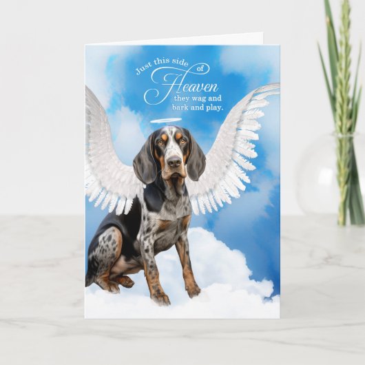 Verlies van een Bluetick Coonhound Dog Pet Sympath Kaart (Voorkant)