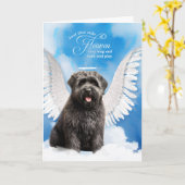 Verlies van een Bouvier de Flandres Dog Pet Sympat Kaart (Gele Bloem)