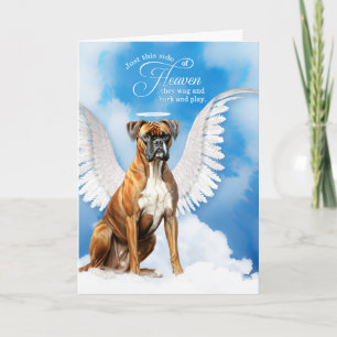 Verlies van een Boxer Dog Angel Pet Sympathie Kaart