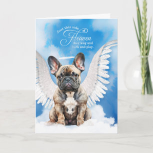 Verlies van een Brindle Franse Bulldog Pet Sympath Kaart