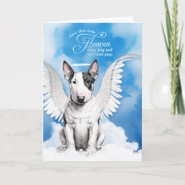 Verlies van een Bull Terrier Dog Angel Pet Sympath Kaart