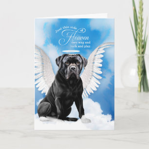 Verlies van een Cane Corso Dog Angel Pet Sympathie Kaart