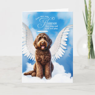 Verlies van een Chocolate Labradoodle Dog Pet Symp Kaart