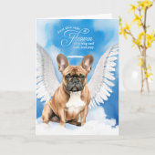 Verlies van een Fawn of Tan Franse Bulldog Pet Sym Kaart (Gele Bloem)