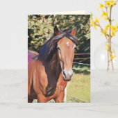 Verlies van een geliefd paard Aangepaste sympathie Kaart (Gele Bloem)