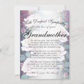 Verlies van een grootmoeder Memorial Kaart (Voorkant)