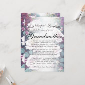 Verlies van een grootmoeder Memorial Kaart (Voorkant / Achterkant in situ)