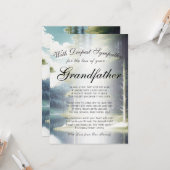 Verlies van een grootvader Memorial Kaart (Voorkant / Achterkant in situ)