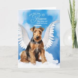 Verlies van een hond Airedale Terrier Angel Pet Sy Kaart