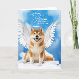 Verlies van een hond Akita Inu engel huisdier cond Kaart
