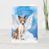 Verlies van een hond Basenji Angel Dog Pet Sympath Kaart (Voorkant)