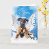 Verlies van een hond Fawn Gekleurde Grote Deen Hui Kaart (Gele Bloem)