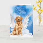 Verlies van een hond Golden Retriever Angel Pet Sy Kaart (Gele Bloem)