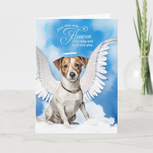 Verlies van een hond Jack Russell Terrier Pet Symp Kaart (Voorkant)