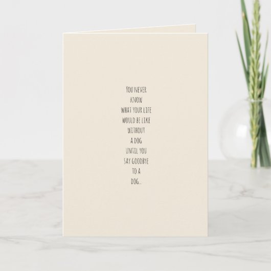 Verlies van een hond kaart (Voorkant)