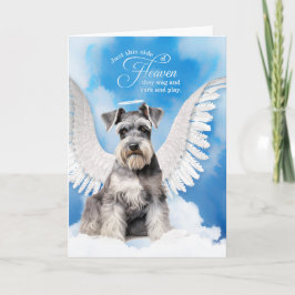 Verlies van een hond Schnauzer engel huisdier cond Kaart