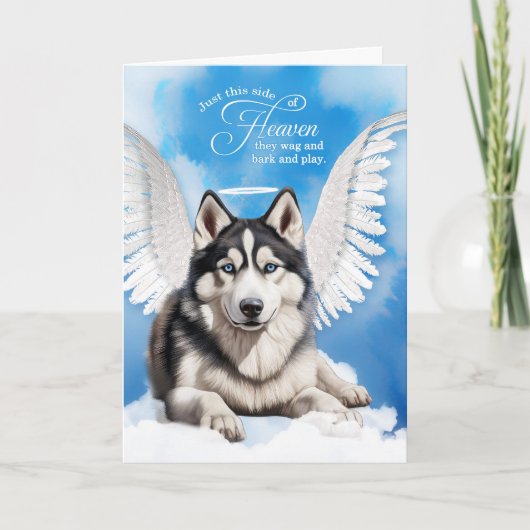 Verlies van een hond Siberische Husky Pet Sympathi Kaart (Voorkant)