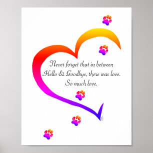 Verlies van een huisdier condoleance sympathie pos poster