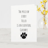 Verlies van een huisdier kaart (Gele Bloem)