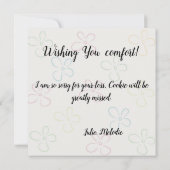 Verlies van een huisdier kaart (Achterkant)