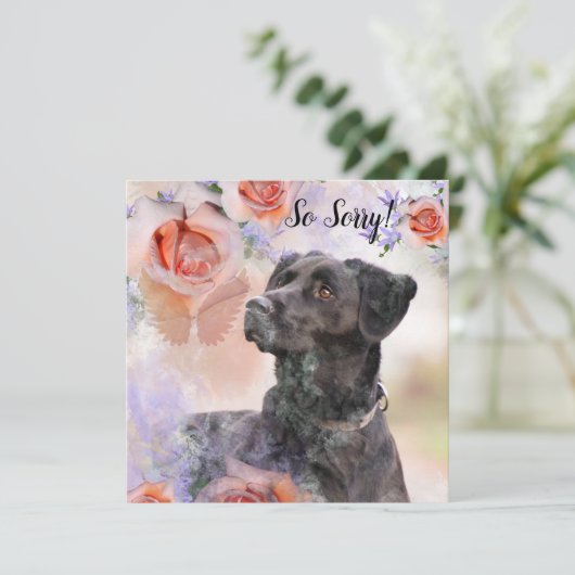 Verlies van een huisdierhondkaart kaart (Staand voorkant)