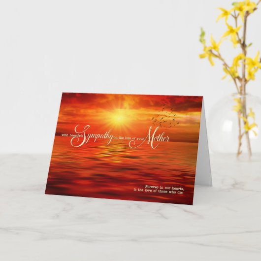 Verlies van een Moeder Sympathie Zonnezee Kaart (Gele Bloem)