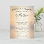 Verlies van een moedergedenkteken kaart (Staand voorkant)