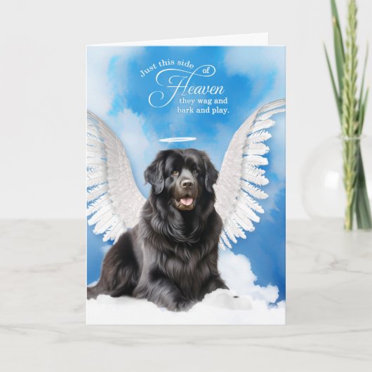 Verlies van een Newfoundland Dog Pet Sympathy Kaart (Voorkant)