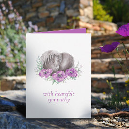 Verlies van een paardenhart klaprozen waterverf kaart