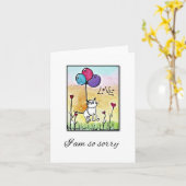 Verlies van een Pet Cat Sympathie Card Kaart (Gele Bloem)