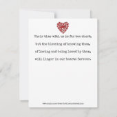 Verlies van een Pet Cat Sympathie Wenskaart (Achterkant)