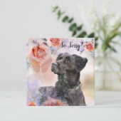 Verlies van een Pet Dog Kaart (Staand voorkant)