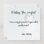 Verlies van een Pet Dog Kaart (Achterkant)