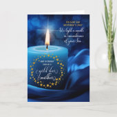 Verlies van een Son Gold Star Moederdag Blue Candl Feestdagen Kaart (Voorkant)