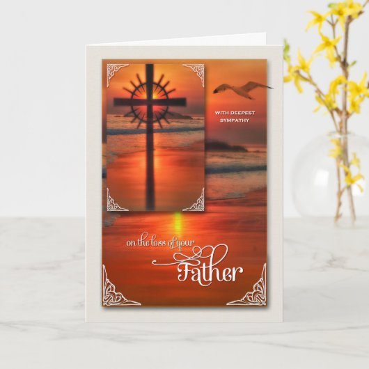Verlies van een vaders sympathie Zonnedoorsnede Kaart (Gele Bloem)