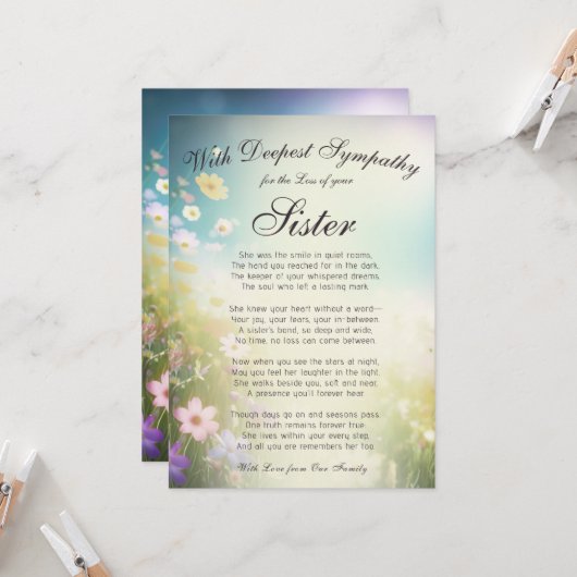 Verlies van een zustermonument kaart (Voorkant / Achterkant in situ)