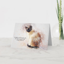 Verlies van eetkat (Siamese) Aangepast sympathie Kaart