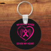 Verlies van geliefde tante Borstkanker Bewustzijn  Sleutelhanger (Voorkant)
